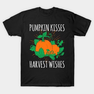 Pumpkin Kisses Harvest Wishes T-Shirt